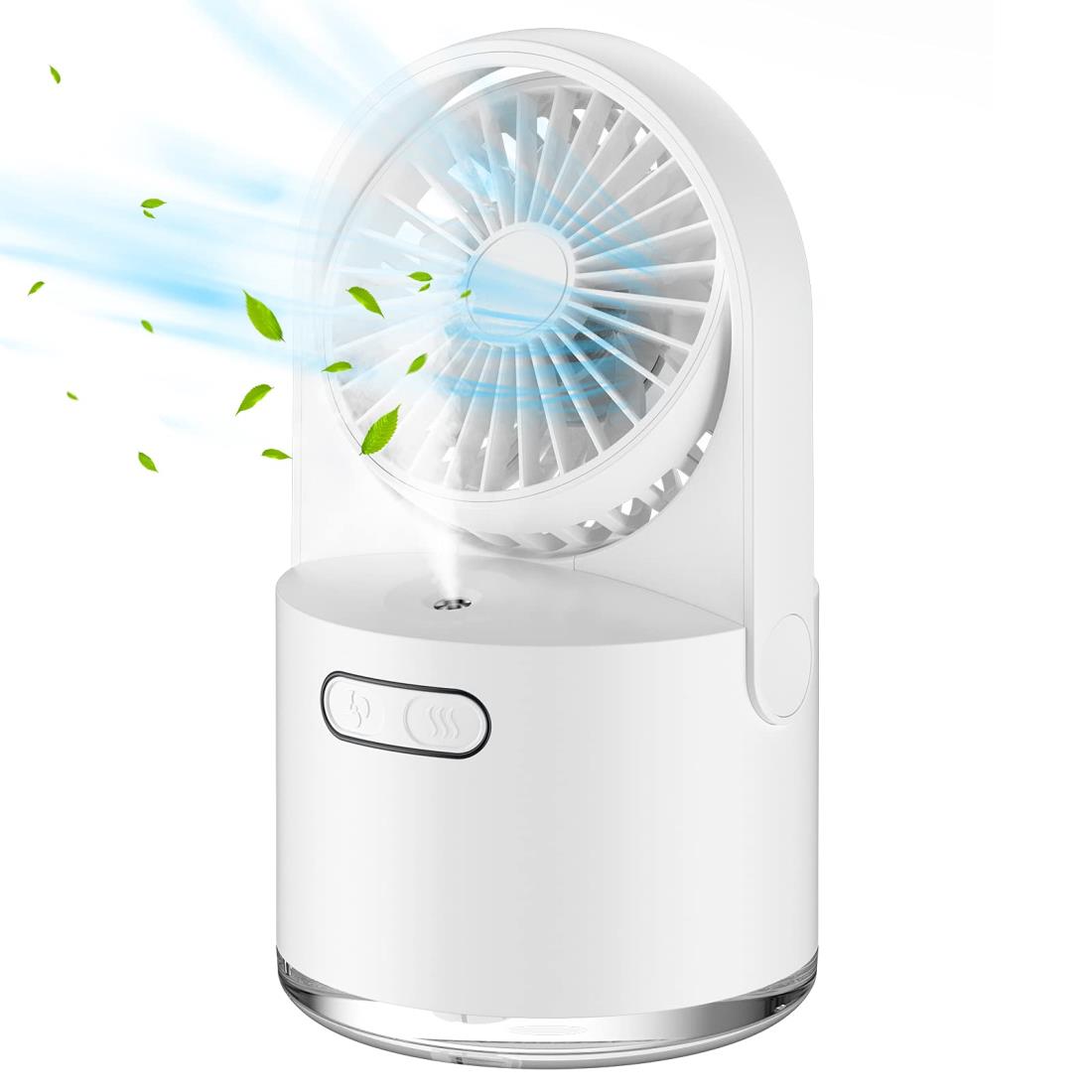 加湿器扇風機 ミスト扇風機 冷風扇 卓上扇風機 噴霧扇風機 加湿器扇風機 七色LEDランプ 扇風機 加湿器 ミニ扇風機 卓上加湿器 ミニ加湿器 ミスト噴霧機能 USB充電式 2000mAhバッテリー内蔵 3段階風量 2種類噴霧モード 角度調整可 熱中症対策