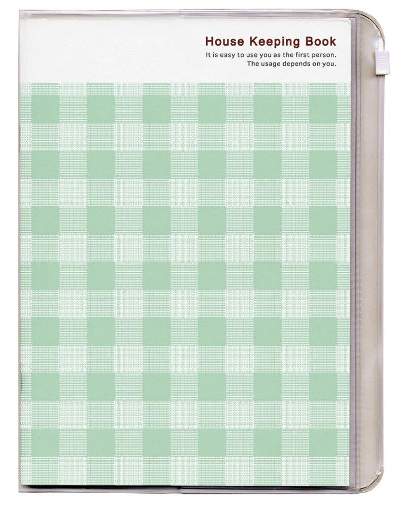 エムプラン キュービックス 家計簿 かんたん家計簿 チェック グリーン 200698-10