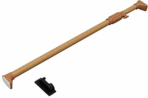 アイリスオーヤマ つっぱり棒 突っ張り棒 伸縮棒 強力 木調 幅75~120cm ダークブラウン H-MNPJ-120