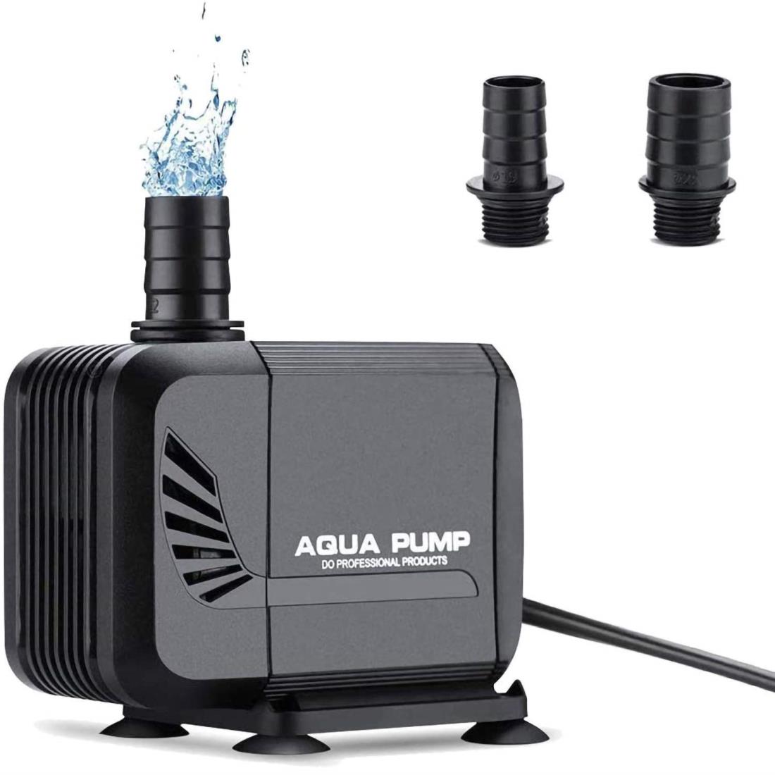 DMAND 水中ポンプ 魚タンク、池、水槽、水耕栽培 用 ウォーターポンプ 吐出量1500L/H 最大揚程1.6M ミニポンプ 水循環ポンプ 水族館 給水・排水ポンプ15W 静音設計のサムネイル