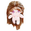 niannyyhouse 20cm綿人形 ぬいぐるみ ストレートロングヘア 女の子 揚げた髪 属性なし ドール 着せ替え (4-スケルトン付き)