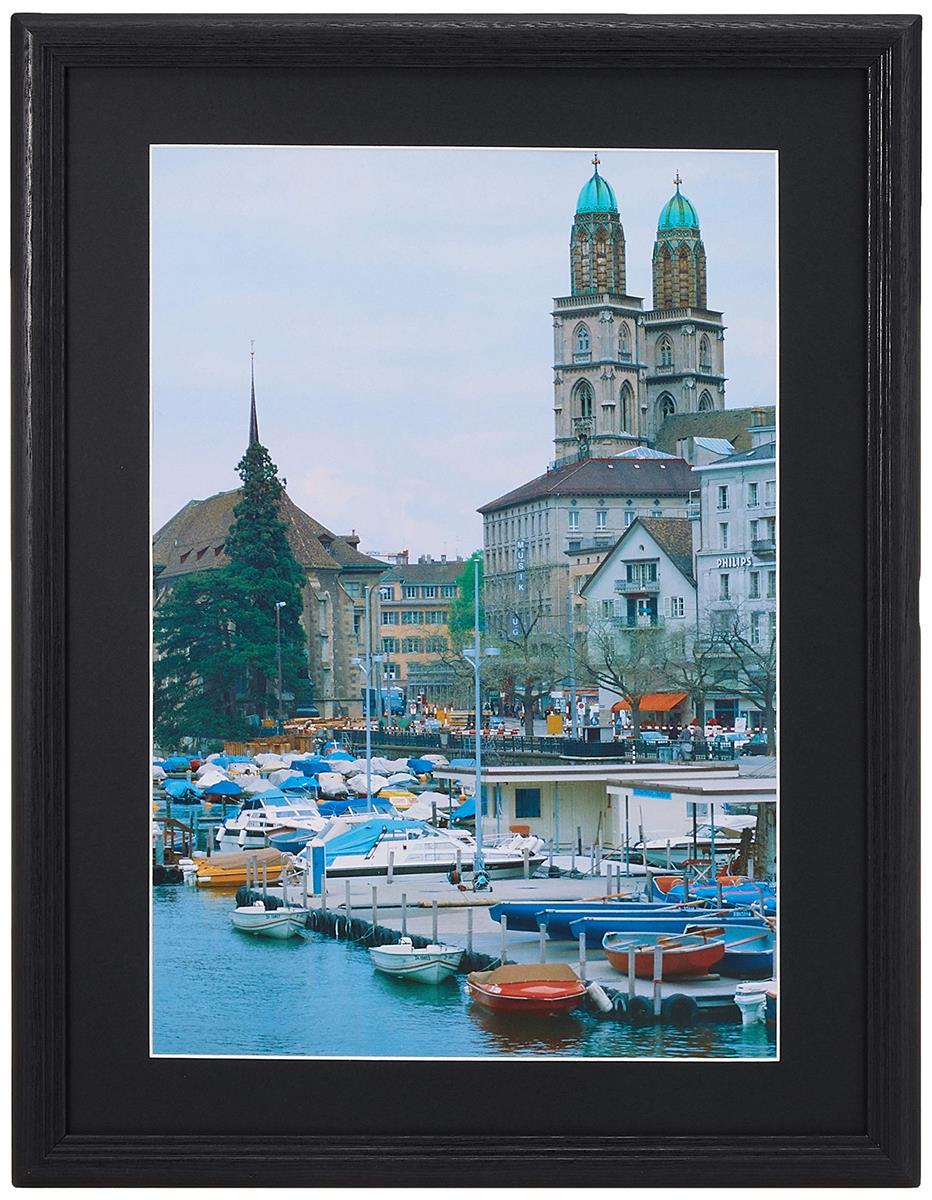 FUJICOLOR 木製額縁 IM-30 ワイド4切 ブラック 407482