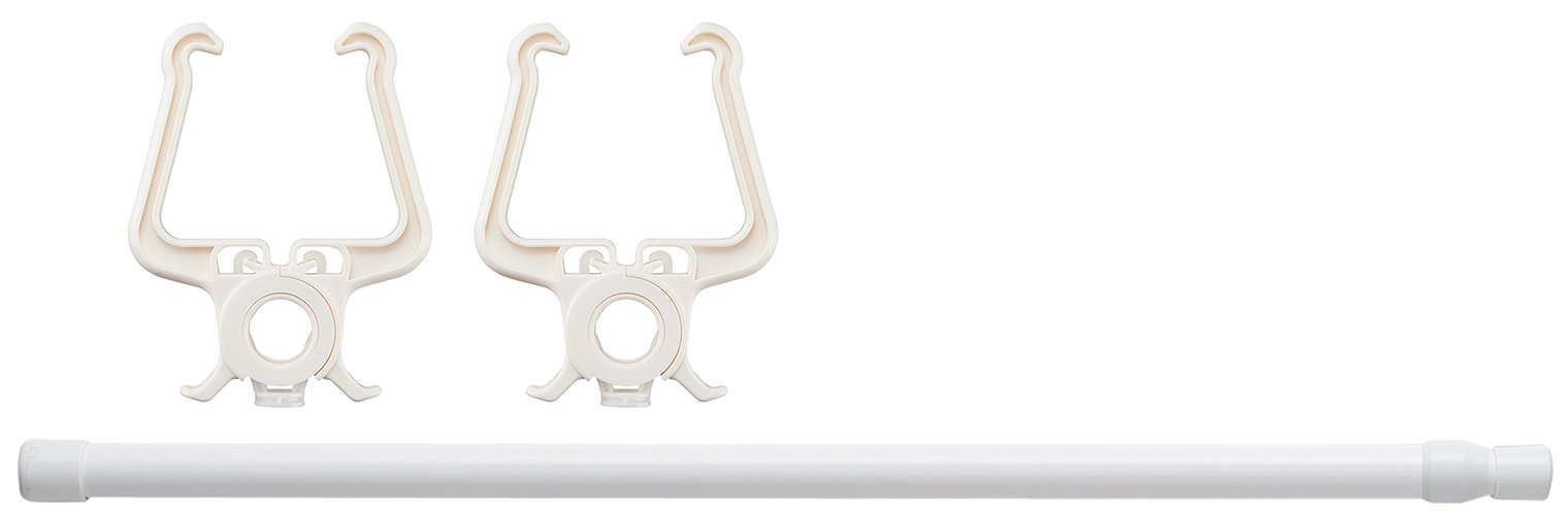 ライクイット (like-it) 洗濯 ポール付きはさんでフック 約幅53~90x奥12.5x高16cm ホワイト 日本製 洗濯物 加湿 梅雨 乾燥 花粉 黄砂対策 省スペース スリム 便利