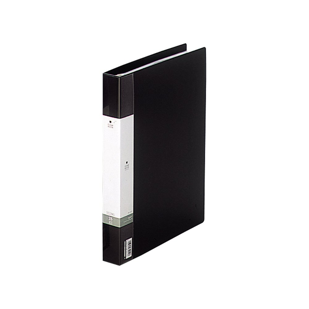 リヒトラブ ファイル クリヤーブック 交換式 A4 30穴 25ポケット 黒 G3802-24