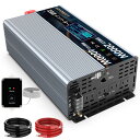 ROARBATT 24V 2000W インバーター 正弦波 瞬間最大4000W DC24VをAC100に変換 リモコン付き 50/60Hz切替可能 ACコンセント×4、USBソケット×2 車載から家庭用電源 無負荷電流0.4-0.8A 太陽光発電 野外 災害対策 地震停電 防災予備品 車中泊 船 RVキャンペーンカー(2)
