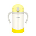 サーモス(THERMOS) まほうびんのベビーストローマグ FJL-350 イエ ローホワイト (YWH) 350ml 水筒 子供 ステンレス製魔法びん構造 スペアストローセット付き 扱いやすいワンタッチオープン 水滴飛び散り防止機能搭載 4562344378376