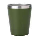 真空断熱 ステンレスタンブラー 360ml 保温 保冷 二重構造 コンビニコーヒーカップ マグ (マットカーキ)