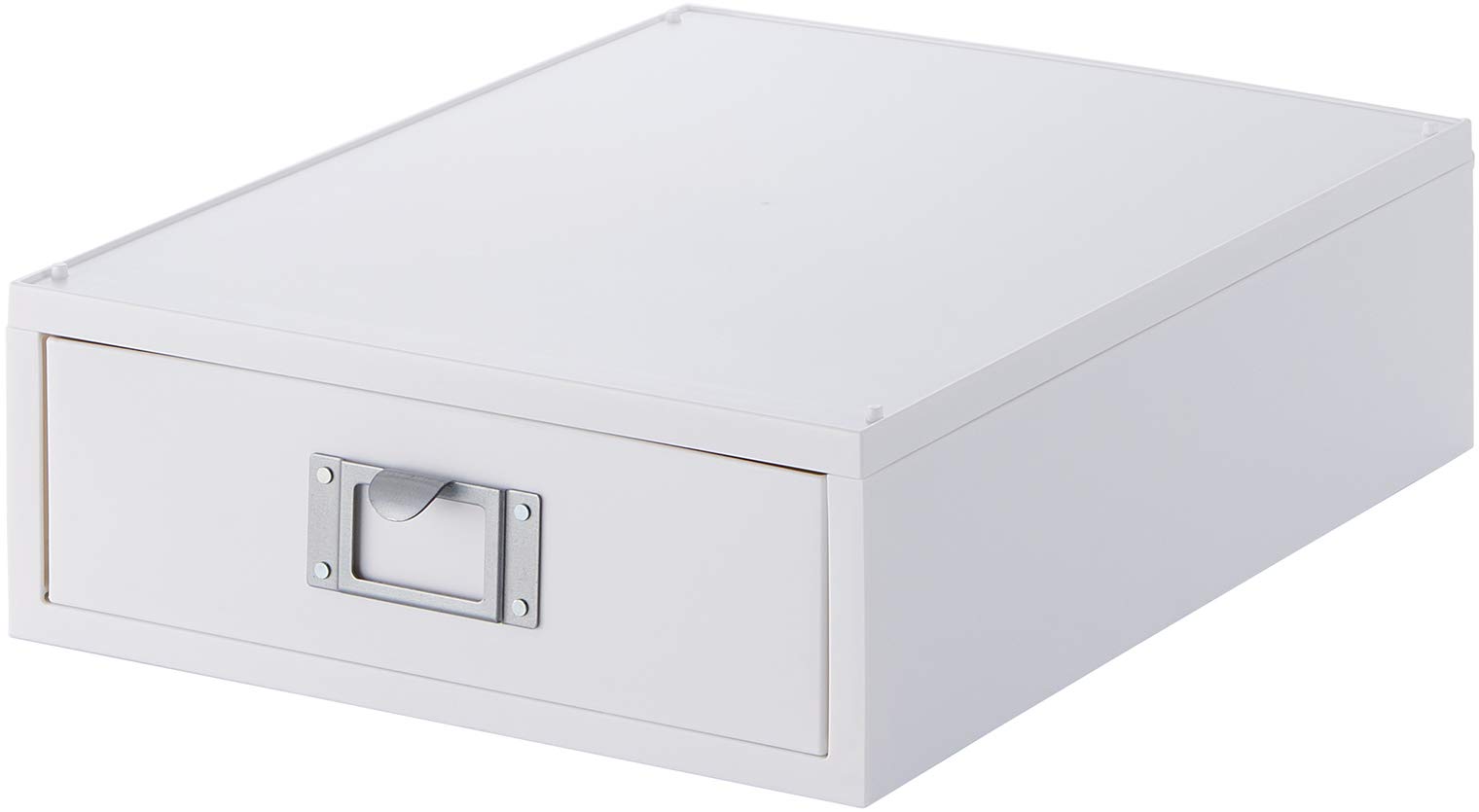 ライクイット (like-it) 収納ケース A4 書類ケース 縦型 1段 約幅26×奥行35×高さ9.8cm オールホワイト ..