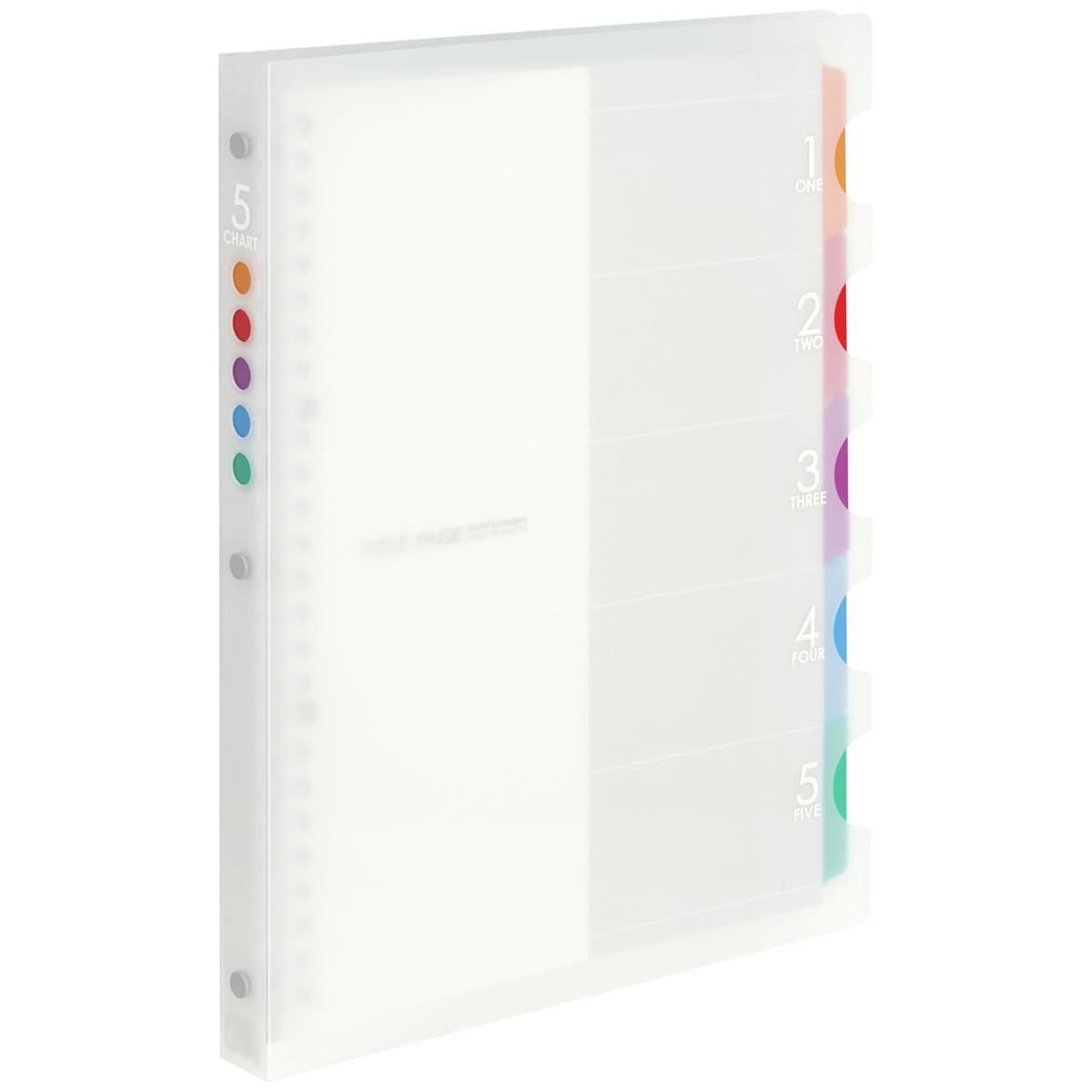 マルマン ルーズリーフ バインダー B5 ファイブチャート 26穴 クリア F906