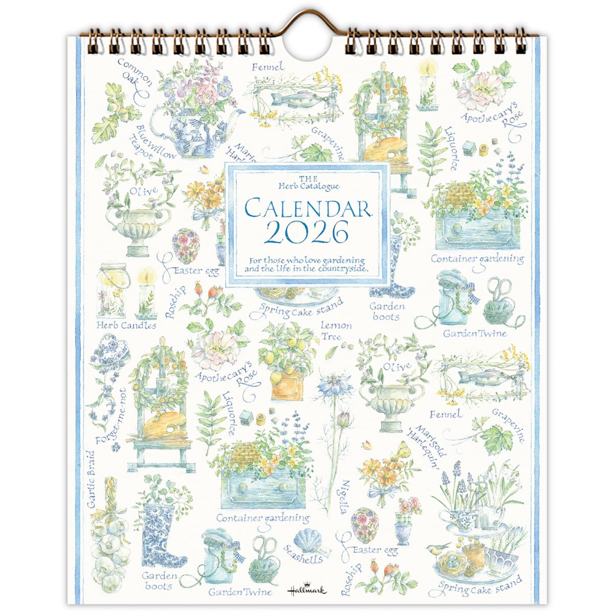 ホールマーク 2026年 カレンダー 壁掛け 小 ハーブカタログ 845414