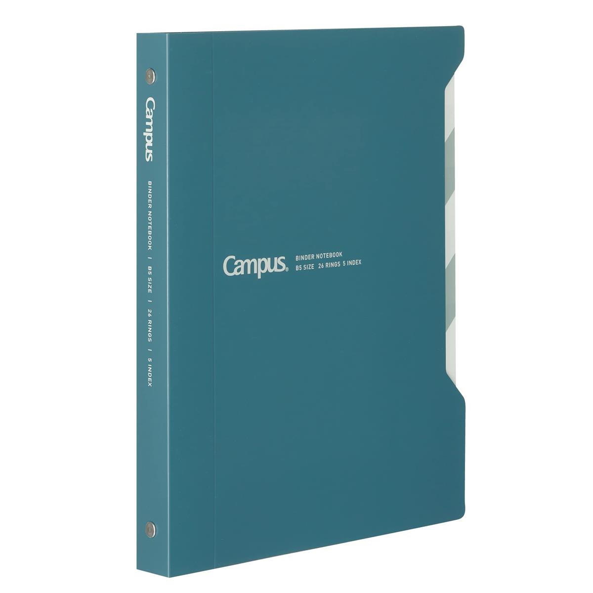 コクヨ(KOKUYO) ルーズリーフ バインダー キャンパス インデックスで開けやすい 100枚 B5 26穴 紺 ル-P337DB