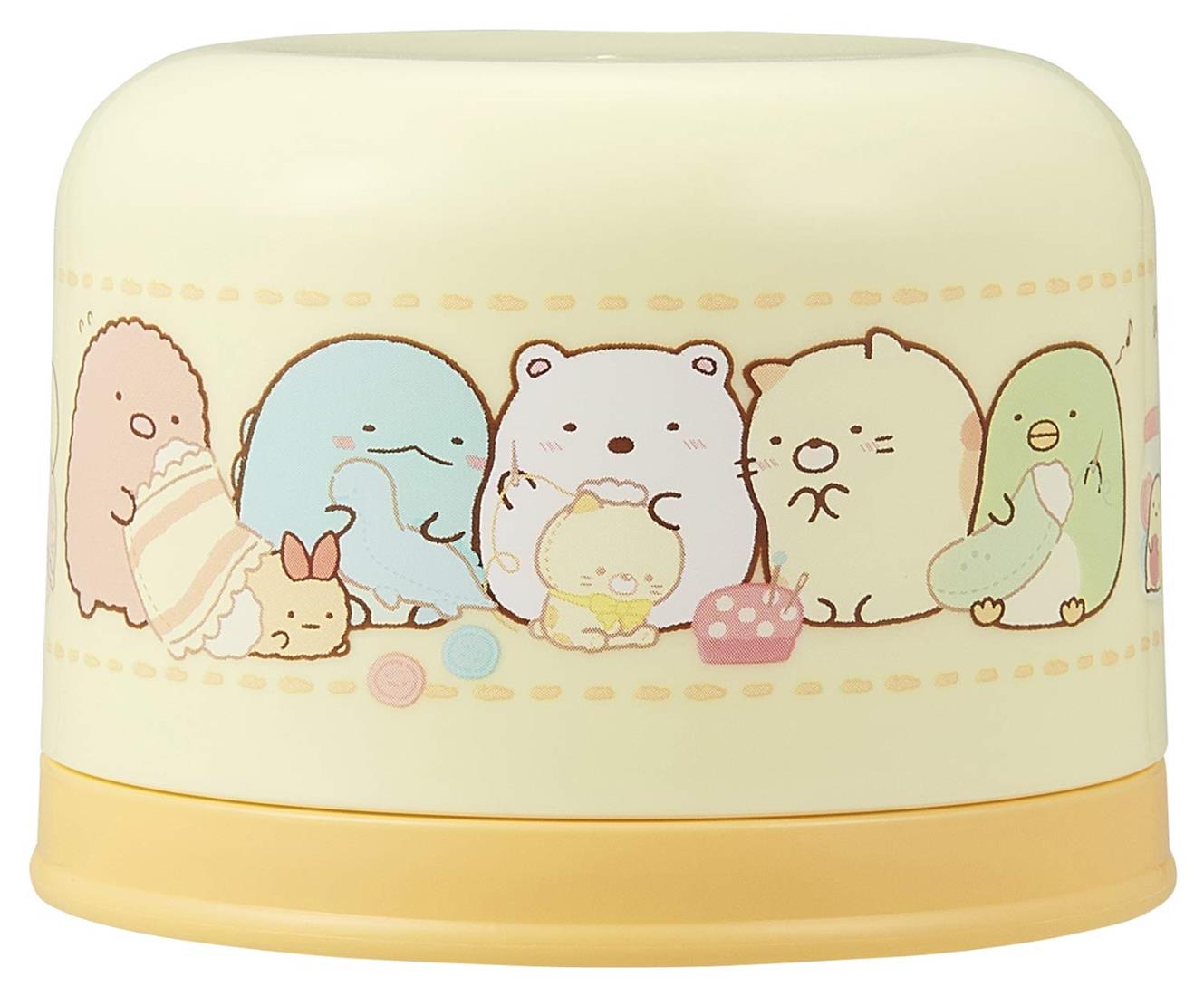 OSK ペットボトル用コップセット すみっコぐらし イエ ロー 2個セット(内コップ130ml 外コップ130ml) 日本製 BC-20