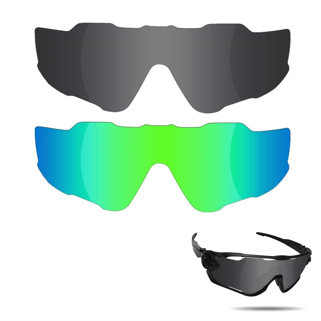 【2 pairs packed】 色褪せ防止 Oakley Jawbreaker交換用偏光レンズ ジョウブレイカー レンズ