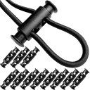 DLLM スプリング コードストッパー ズボン 紐 ストッパー 強力 2穴 内穴 5mm コードロック ゴムロープ ストレッチコード パラコード バックパック ...