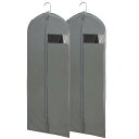 Kimmama 長い衣類用吊りカバー,ガウン用ドレスバッグ,衣服用保護カバー,PE素材,60x165cm,2枚セット