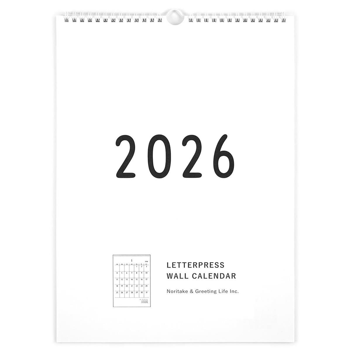 グリーティングライフ 2026年 カレンダー Noritake 壁掛け C-1667-NT