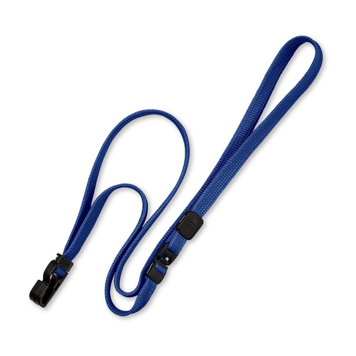 オープン工業 ループクリップ 名札 ストラップ ネックストラップ 紐 ひも フック 落ちない 10本 ブルー..