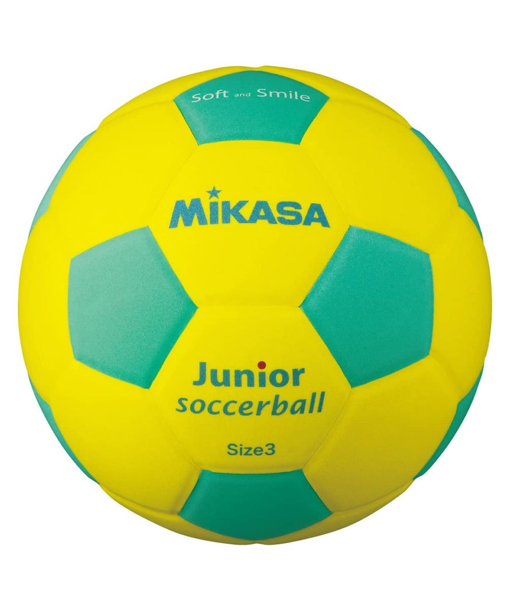 ミカサ(MIKASA) ジュニア サッカーボール 3号 スマイルサッカー 約150g イエ ロー/ライトグリーン 貼りボール SF3J-YLG 推奨内圧0.10~0.15(kgf/㎠)