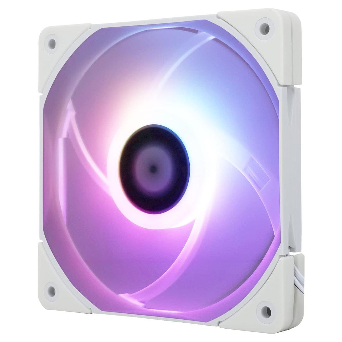 Thermalright C12015W-S CPUファン コンピュータケースファン 静音4ピンPWM ARGB PC、15mmスリムラインクーラー、120mmCPU冷却(ホワイト)