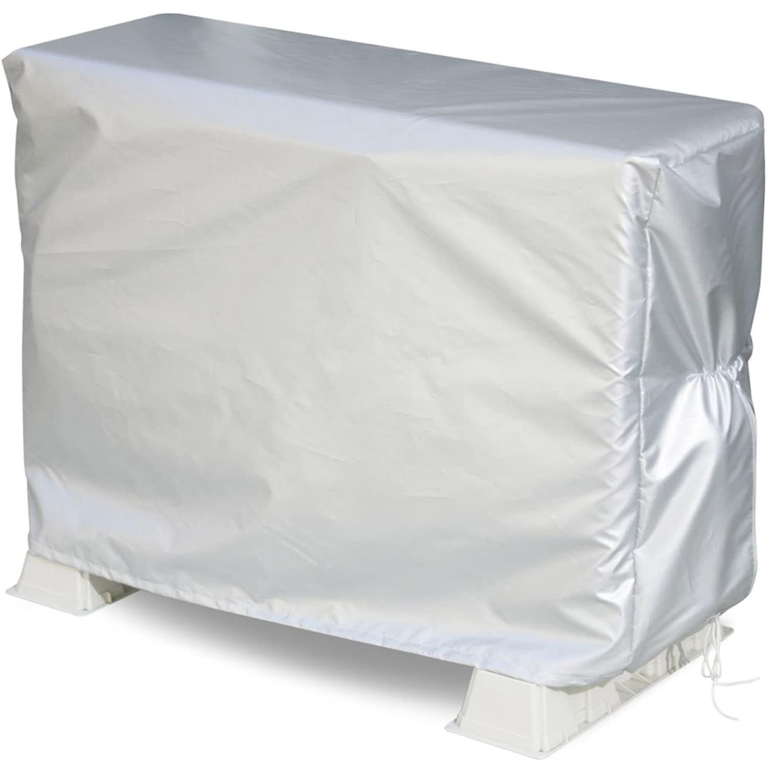 アストロ エア コン室外機カバー シルバー 撥水加工 スリット・ひも付き 113-09