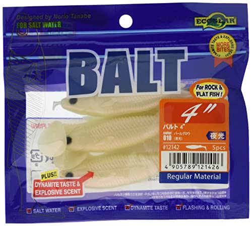 エコギア(Ecogear) ワーム バルト 4インチ #010 パールグロウ(夜光) .