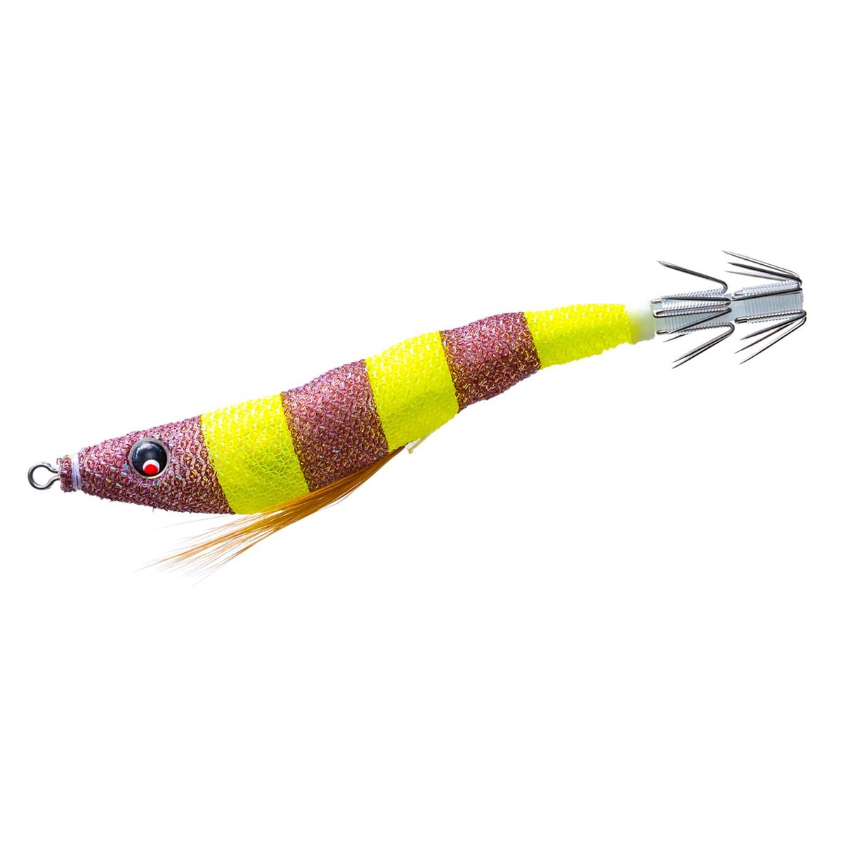 DUEL(デュエル) スッテ イージースリム 布巻 80mm ブラウンイエ ローゼブラ イカ釣り ドロッパー