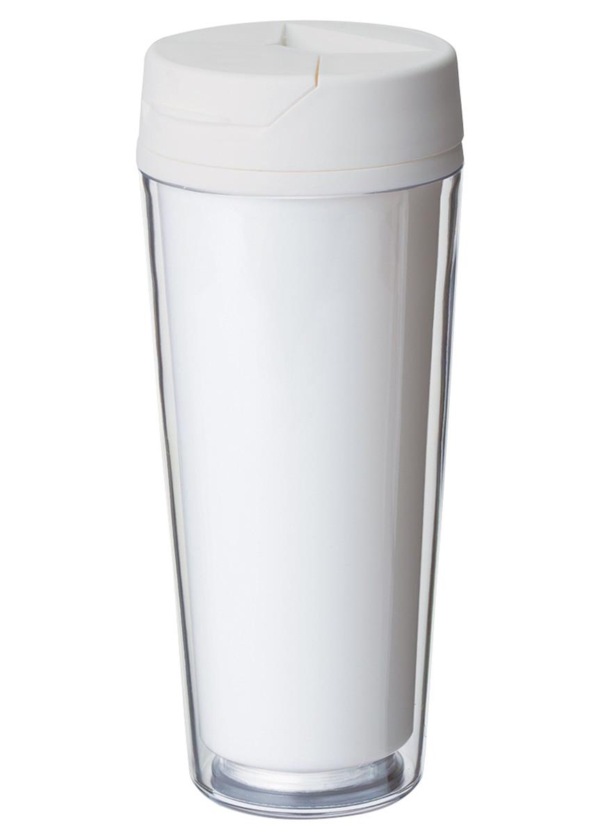 スタイル：カスタムデザインタンブラー◆商品名：トレードワークス カスタムデザインタンブラーFC 500ml ホワイト TS-0617サイズ:直径82×188mm材質:PP、AS耐熱温度:100度デザイン:グッドデザイン賞受賞デザインフラットな特徴の、すっきりしたフォルムのタンブラー。 お好きな台紙を差替えて、オリジナルマイタンブラーが作れます。 プレゼントやギフト、記念品に最適。 グッドデザイン賞受賞アイテム。