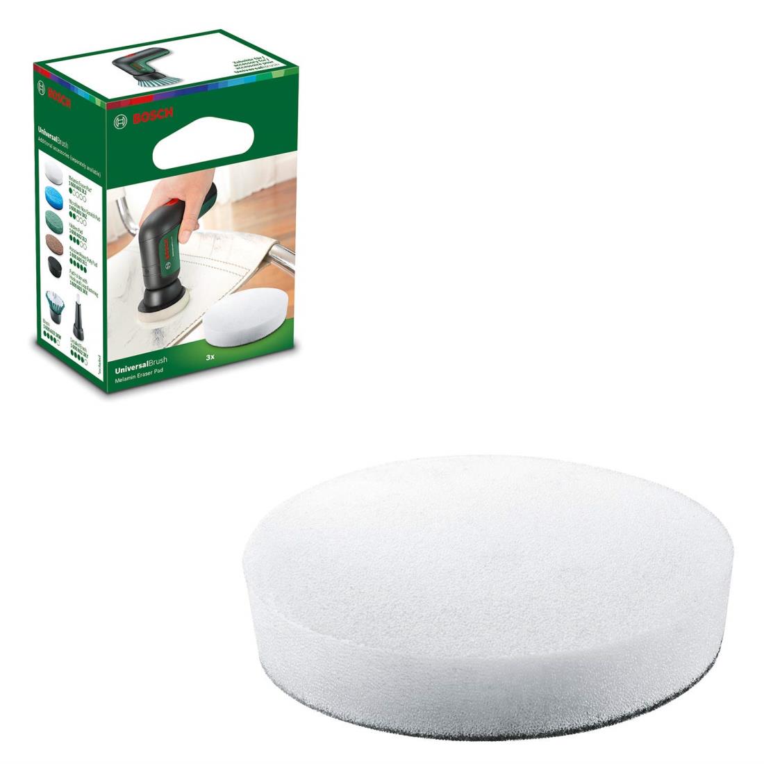 Bosch DIY(ボッシュ) BRUSH用アクセサリー メラミンスポンジパッド3枚入り 1600A023L2 白
