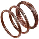 PLEAVIT 盆栽 針金 ワイヤー アルミ線 1mm 1.5mm 2mm (茶)
