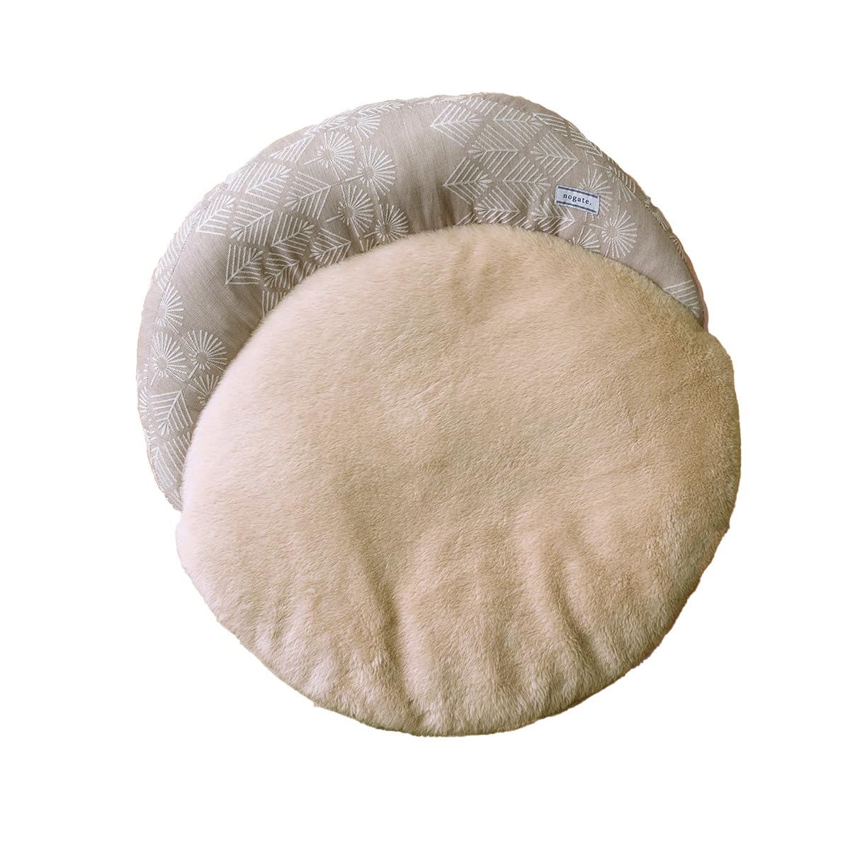 イケヒコ 寝具 ペット ペットグッズ ペットといっしょ 足ポカ マスクロス クッション 約60cm丸 グレー..