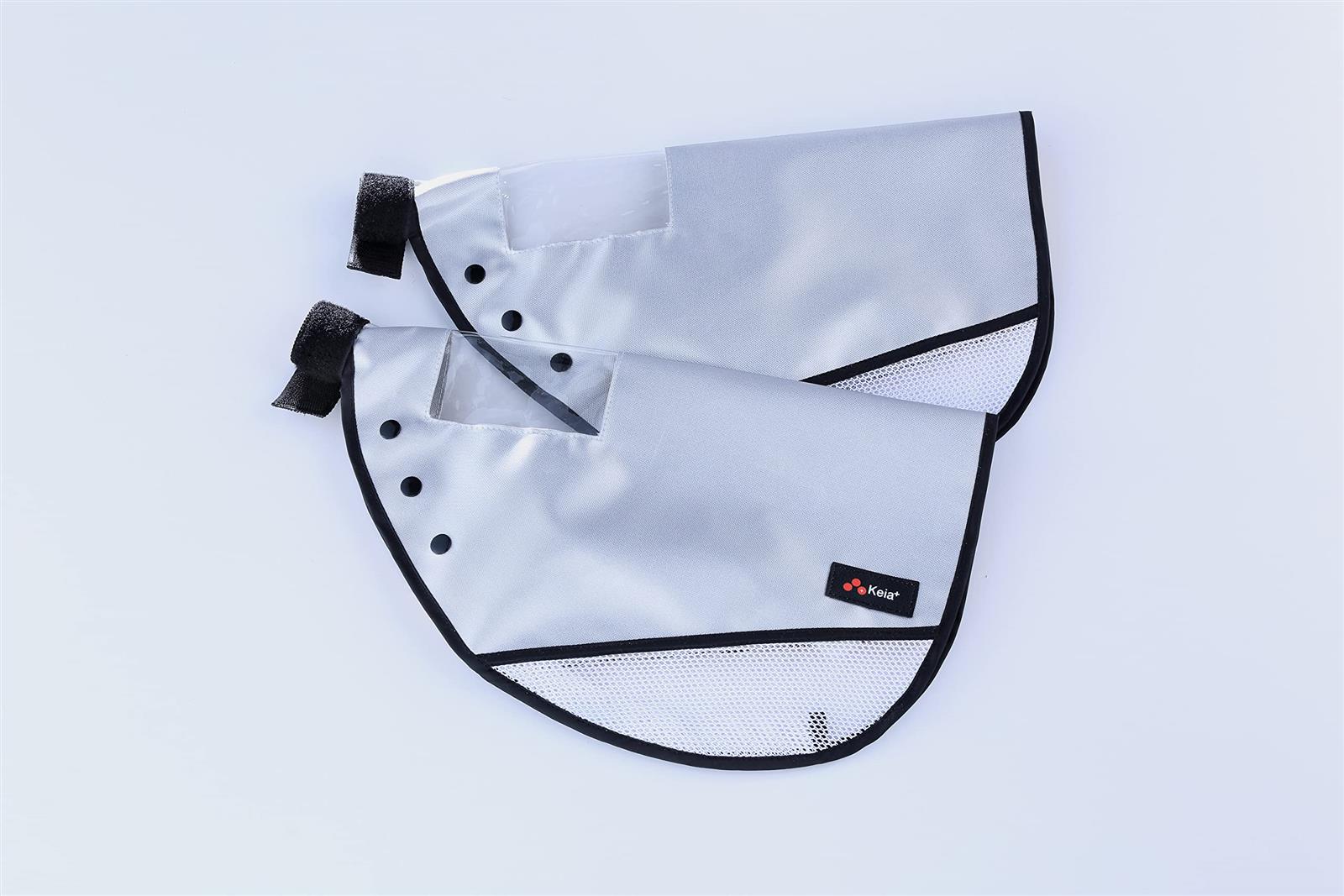 川住製作所 自転車 窓付きサマーハンドルカバー(電動アシスト車対応)面ファスナー式 KW-469SL シルバー