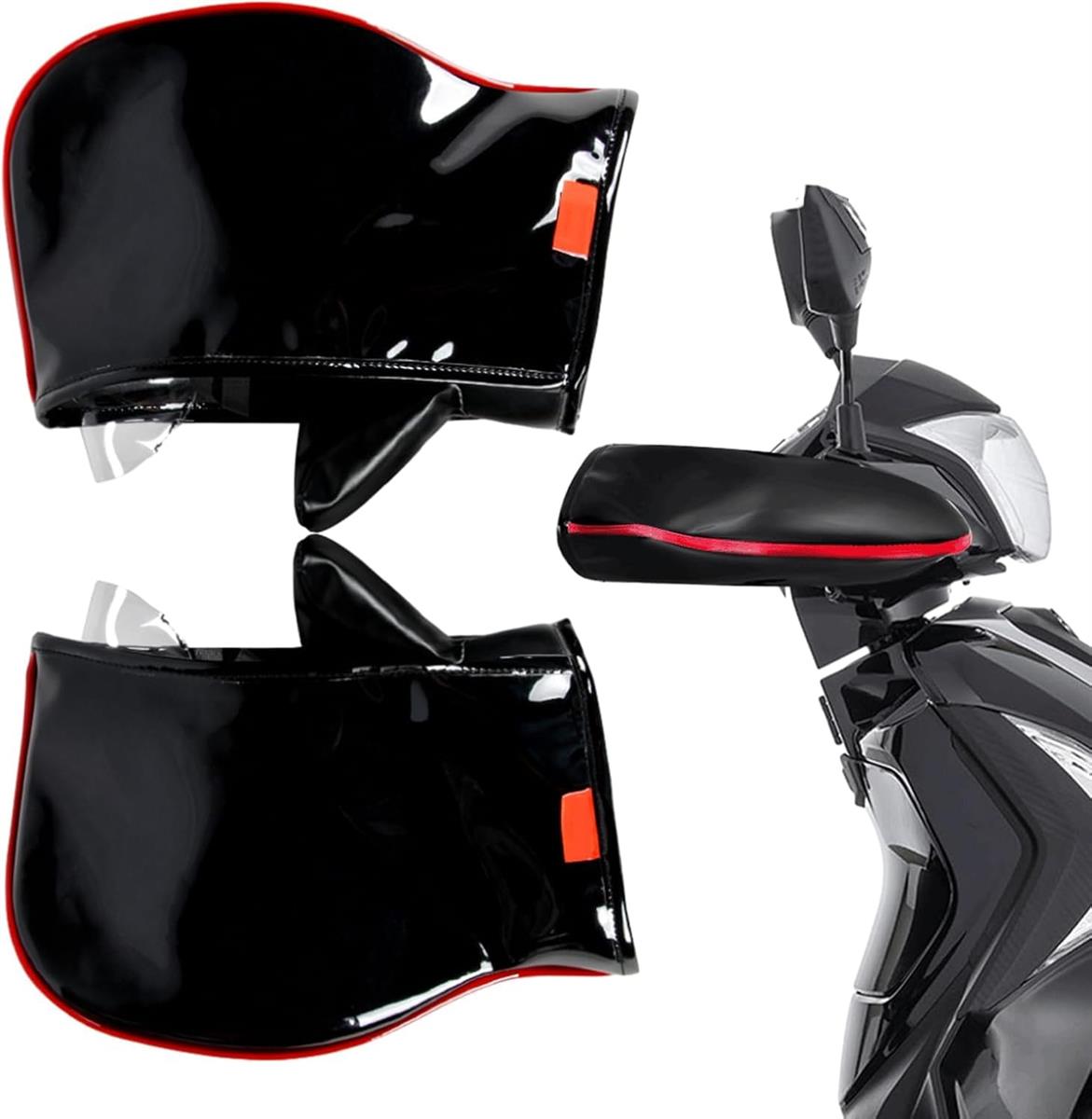 バイク用ハンドルカバー 防寒 防風 撥水 ハンドルウォーマー 防寒着 手袋カバー 厚手 もこもこ 裏起毛素材 保温性 冬 防寒グッズ 自転車 電動自転車 原動機...