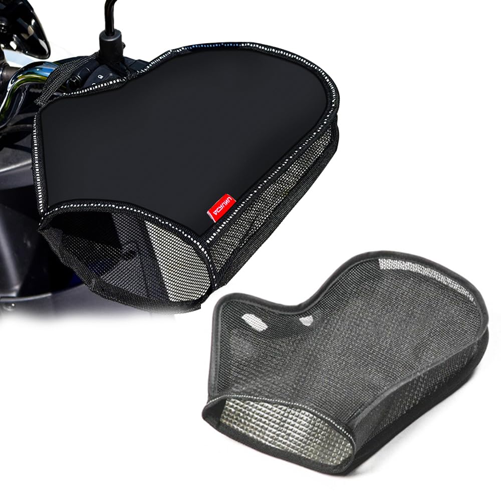 KASELIN ハンドルカバー 夏用 超UVカット ハンドル手袋 日除け 日焼け防止 3Dメッシュグローブ バイク 夜間 反射コーティング付き 防水 通気性 汎...