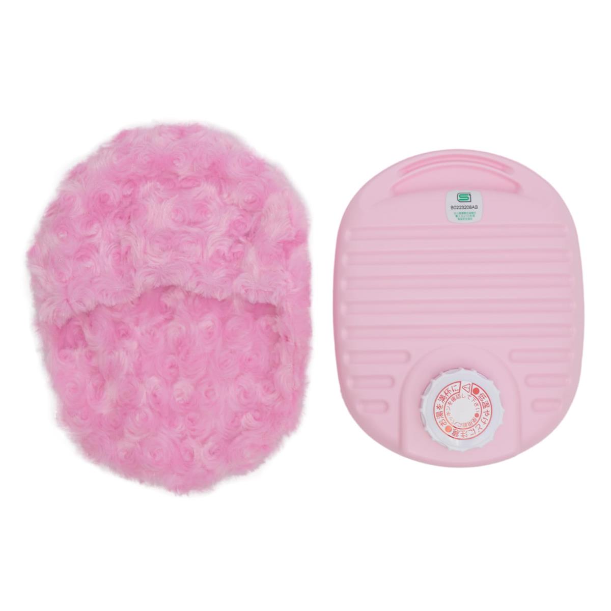 ポリ湯たんぽ08L袋付 ピンク -