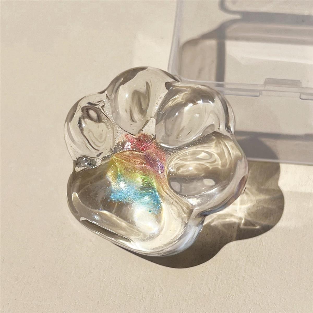 スクイーズ 肉球 1点ピンク スクイーズ玩具 おもちゃ 猫 肉球スクイーズ 猫の手 スクイーズボール 福袋 ストレス解消 子供 大人兼用 (ピンク 透明)