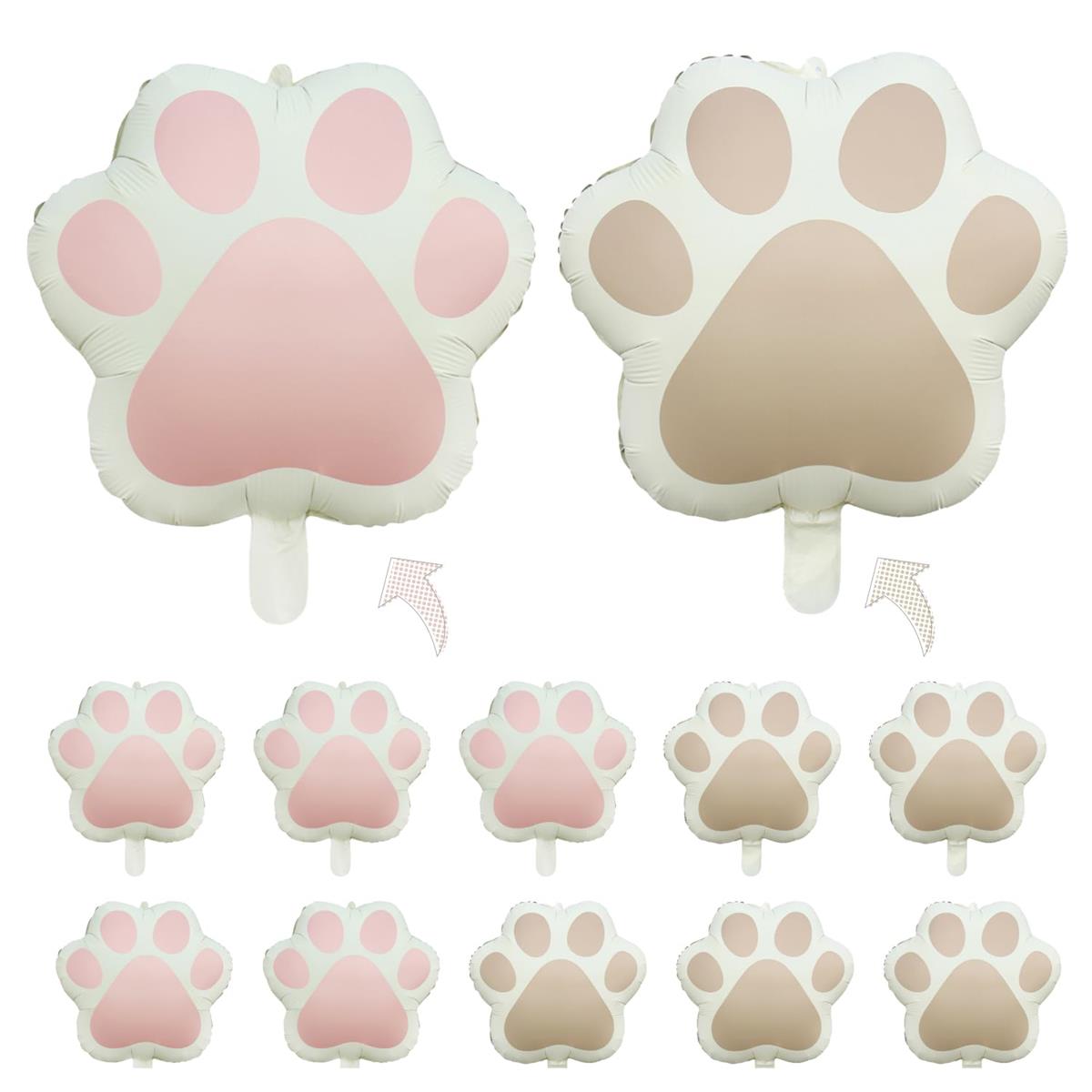 【風船屋】 大きなサイズ 肉球バルーン 愛犬 愛猫 犬 猫 ペット誕生日 バースデー お祝い 記念 撮影 肉球 パウ paw かわいい 家族 プレゼント 10枚セット