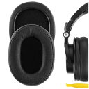Geekria イヤーパッド QuickFit 互換性 パッド オーディオテクニカ Audio Technica ATH-M50X, M50XBT, M50xBT2, M60X, M50, ATH-M40X, M30, M20, AR5BT ヘッドホンに対応 パッド イヤー/イヤーカップ (プロテインレザー/ブラック)