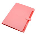 ファビュラス堂 ドキュメントファイル A4 7ポケット 書類整理 ジャバラファイル 事務用品 領収書ファイル 収納 持ち運び プリント レシート ピンク 桃