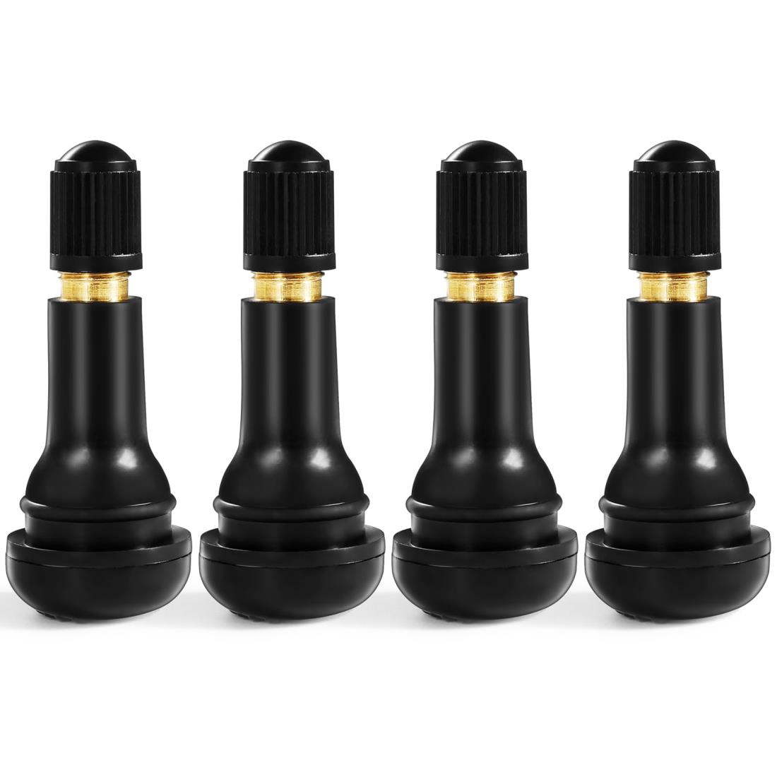 Sondsilen チューブレスタイヤゴムバルブ TR413CL 4個セット タイヤ エアバルブ 自動車用 ゴムバルブ パッキン付き 標準車両タイヤに通用する ...