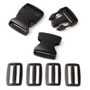 VivaSmile 2個入 サイドリリース プラスチックバックル (片引 38mm)
