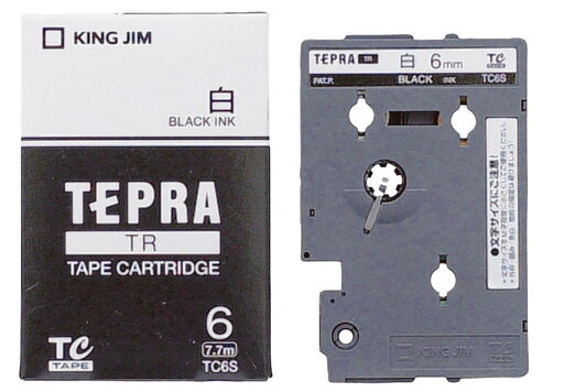キングジム(Kingjim) テープカート リッジ テプラTR 6mm TC6S 白 キングジム(Kingjim) テープカート リッジ テプラTR 6mm TC6S 白