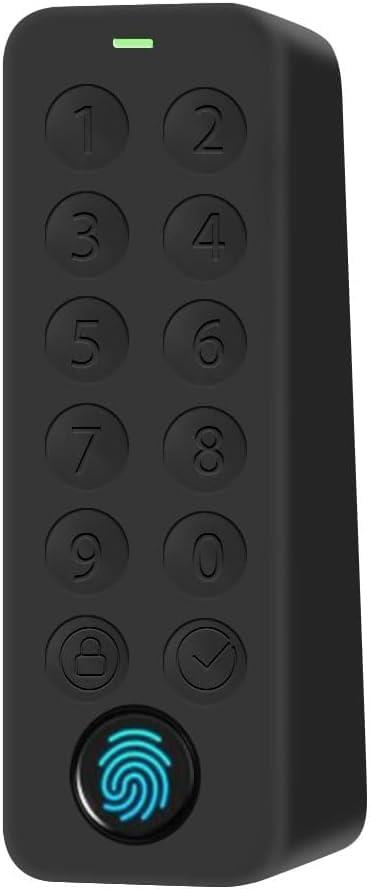 【BARDATS・2024全新デザイン】For switchbot 指紋認証パッド保護ケース シリコンカバー 全面保護 軽量 落下防止 防止 キズ防止 指紋防止 防水 耐衝撃 SwitchBot Lock Pro with Keypad Touch 用保護ケース（ブラック）