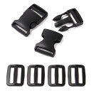 VivaSmile 2個入 サイドリリース プラスチックバックル (片引 25mm)