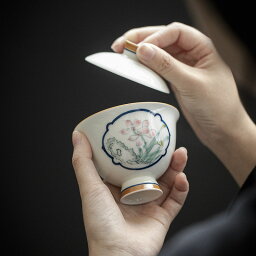 【セール】【新商品】中国伝統茶器 蓋碗 陶器 中国茶 台湾茶 烏龍茶 ウーロン茶