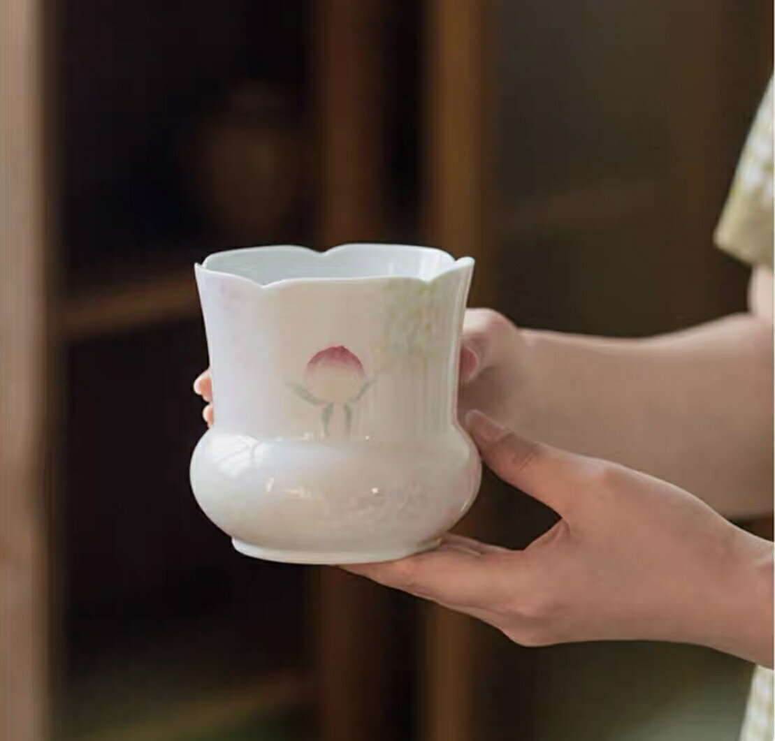 【新商品】中国伝統茶道具 茶器 陶器 桃柄建水 おしゃれ 中国茶 台湾茶 茶葉 ウーロン茶 烏龍茶 送料無料
