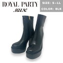 ROYALPARTY muse ロイヤルパーティーミューズ レディース 靴 シューズ ブーツ ショートブーツ サイドジッパー ストレッチ素材 ハイヒール スト...