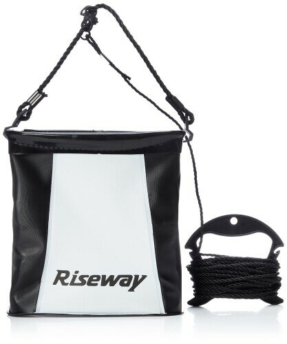 RISEWAY(ライズウェイ) EVA反転水汲みバケツ 角型 21cm ブラック ロープ ホルダー付 ブラック UEV-015