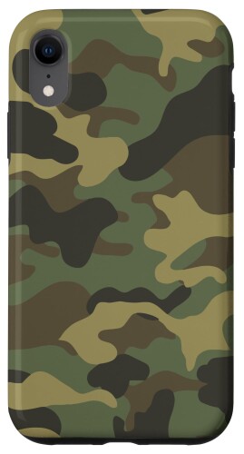 Rakuten - 迷彩 グリーン ブラウン アーミー ミリタリー Camouflage スマホケース iPhone XR 用