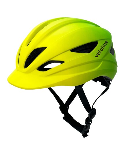 Veloline(ベロライン) サイクルヘルメット Lサイズ バナナイエロー 約270g USB充電3パターン点灯テールライト付き 頭部サイズ約55cm~約58cm 86965-0799