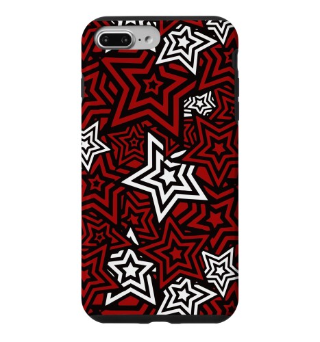 おしゃれ ペルソナUIメニュー 星 赤柄 日本アニメ RPG スマホケース iPhone 7 Plus/8 Plus 用
